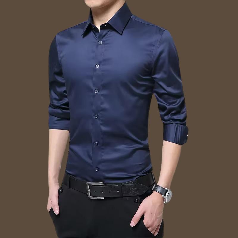 Camisa casual masculina de manga longa