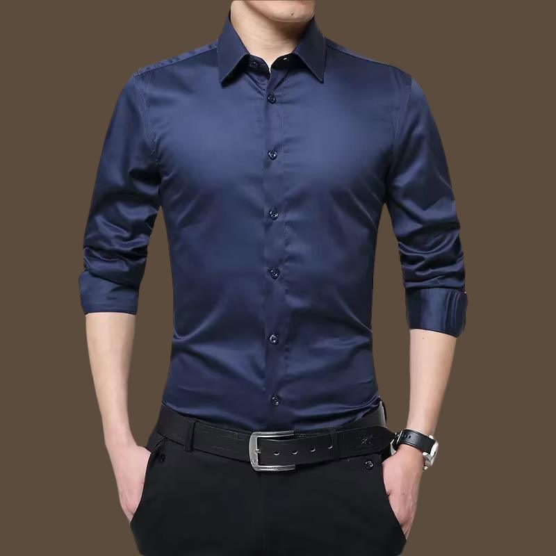 Camisa casual masculina de manga longa