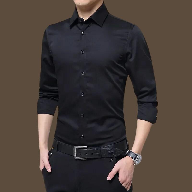 Camisa casual masculina de manga longa