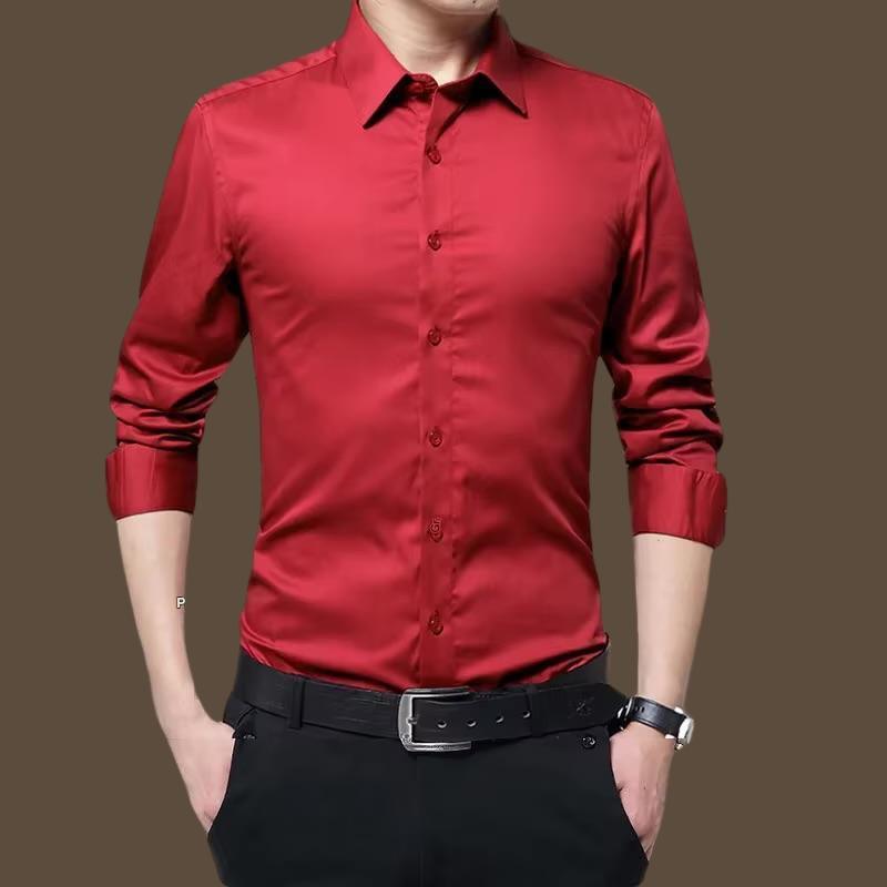 Camisa casual masculina de manga longa